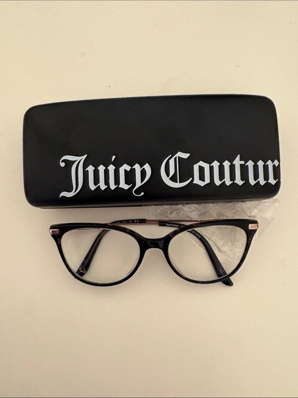 NWT Juicy Couture JU237 Glasses Frames with Rose Gold Trim